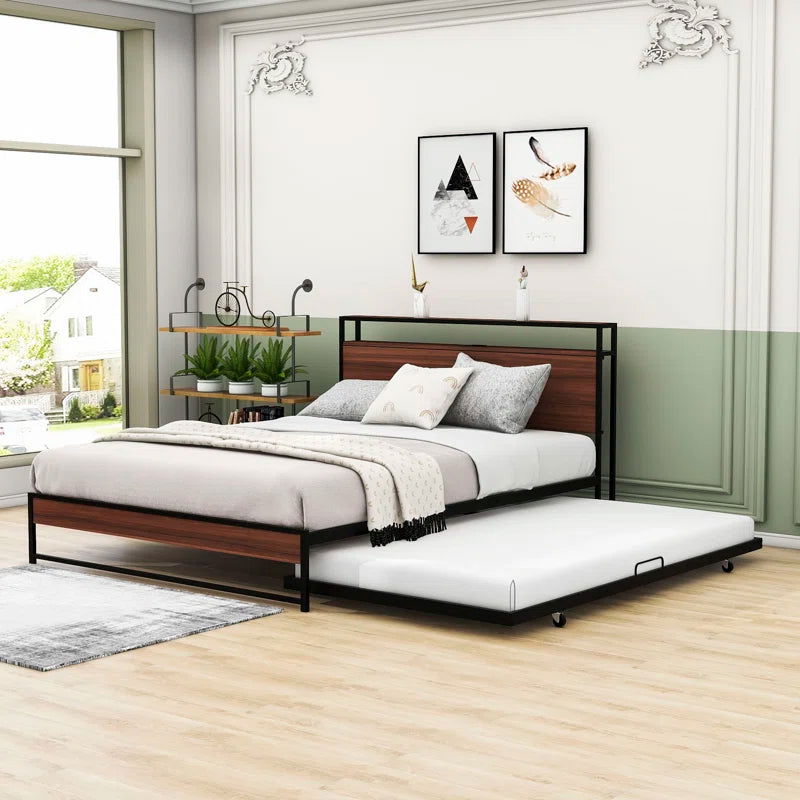 MetalCraft Sunrise Pattern Iron Bed - Furnishiaa -  -